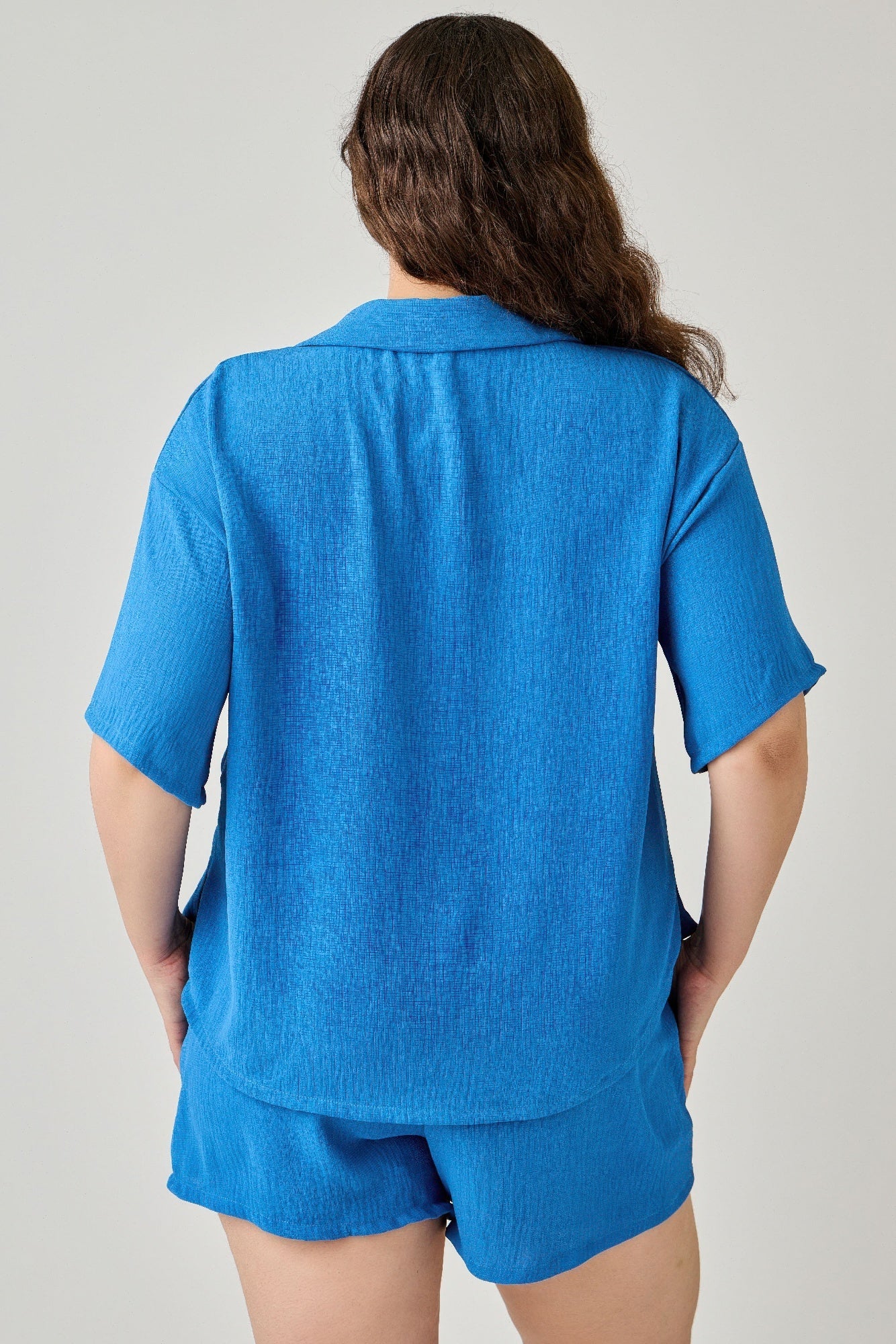 Plus Size 2pc Linen Airflow Btn Down Set