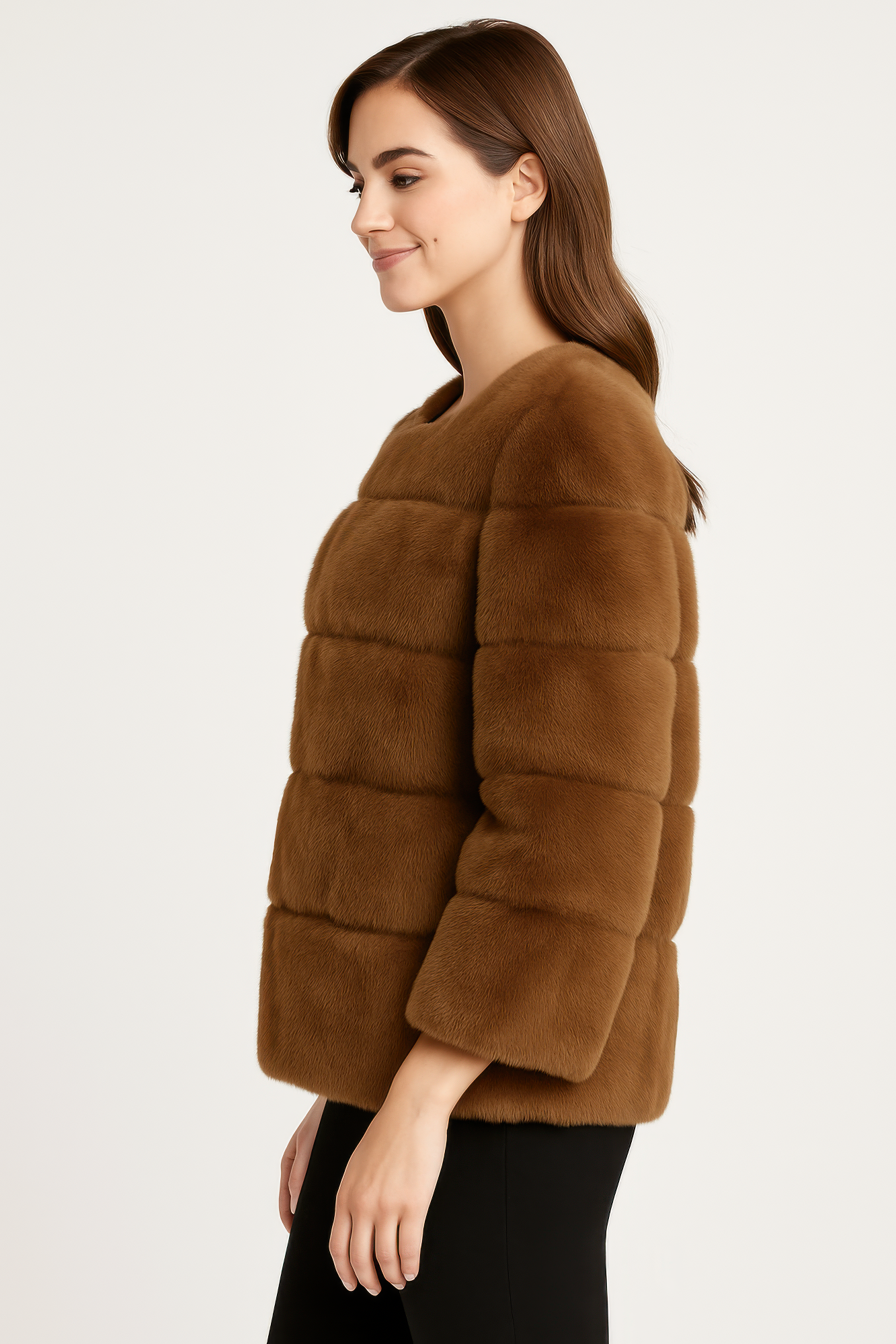 Plush Camel Faux Fur Jacket