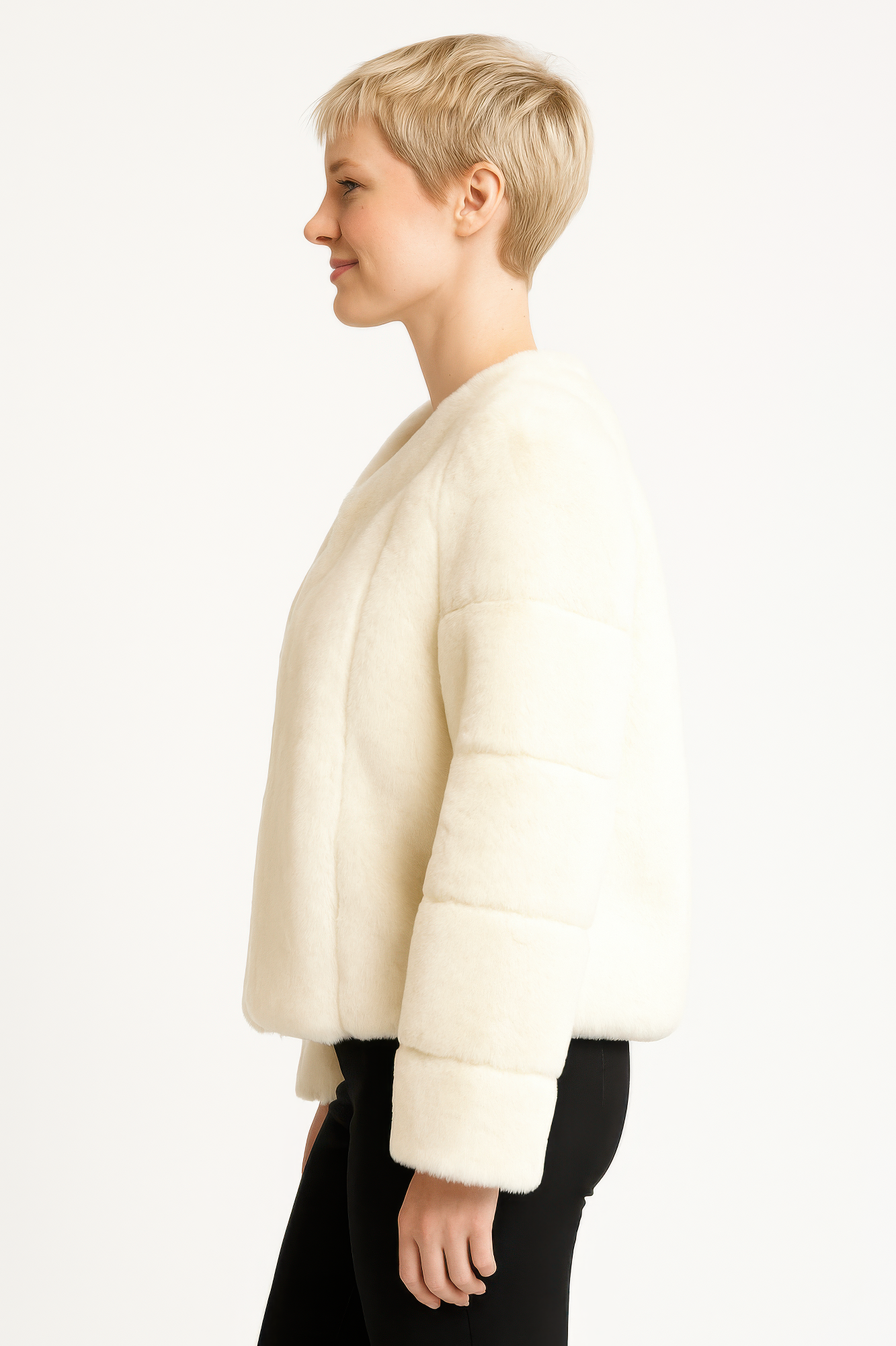 Faux Fur Trim Cape