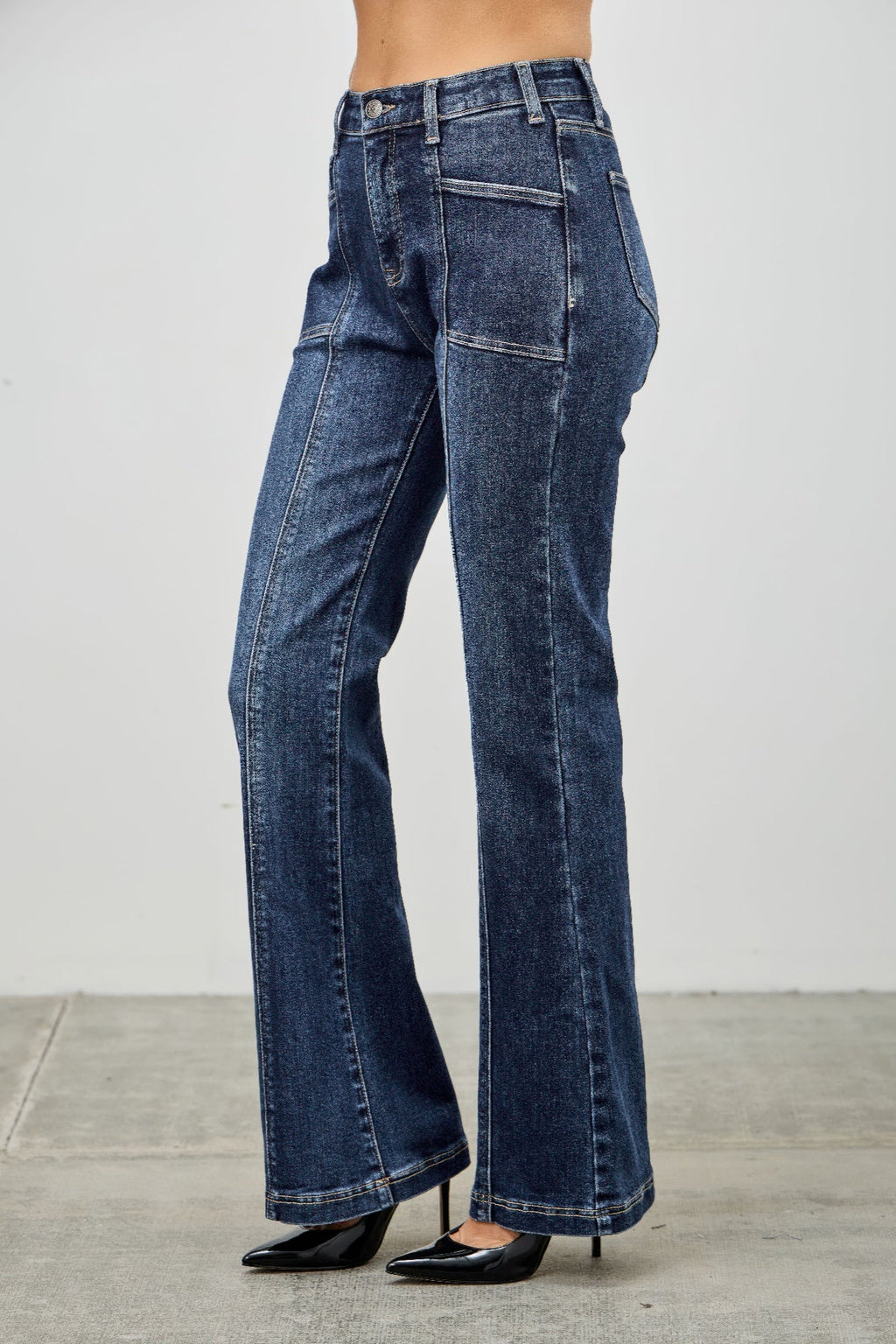 High Rise Boot Cut With Seam Detail