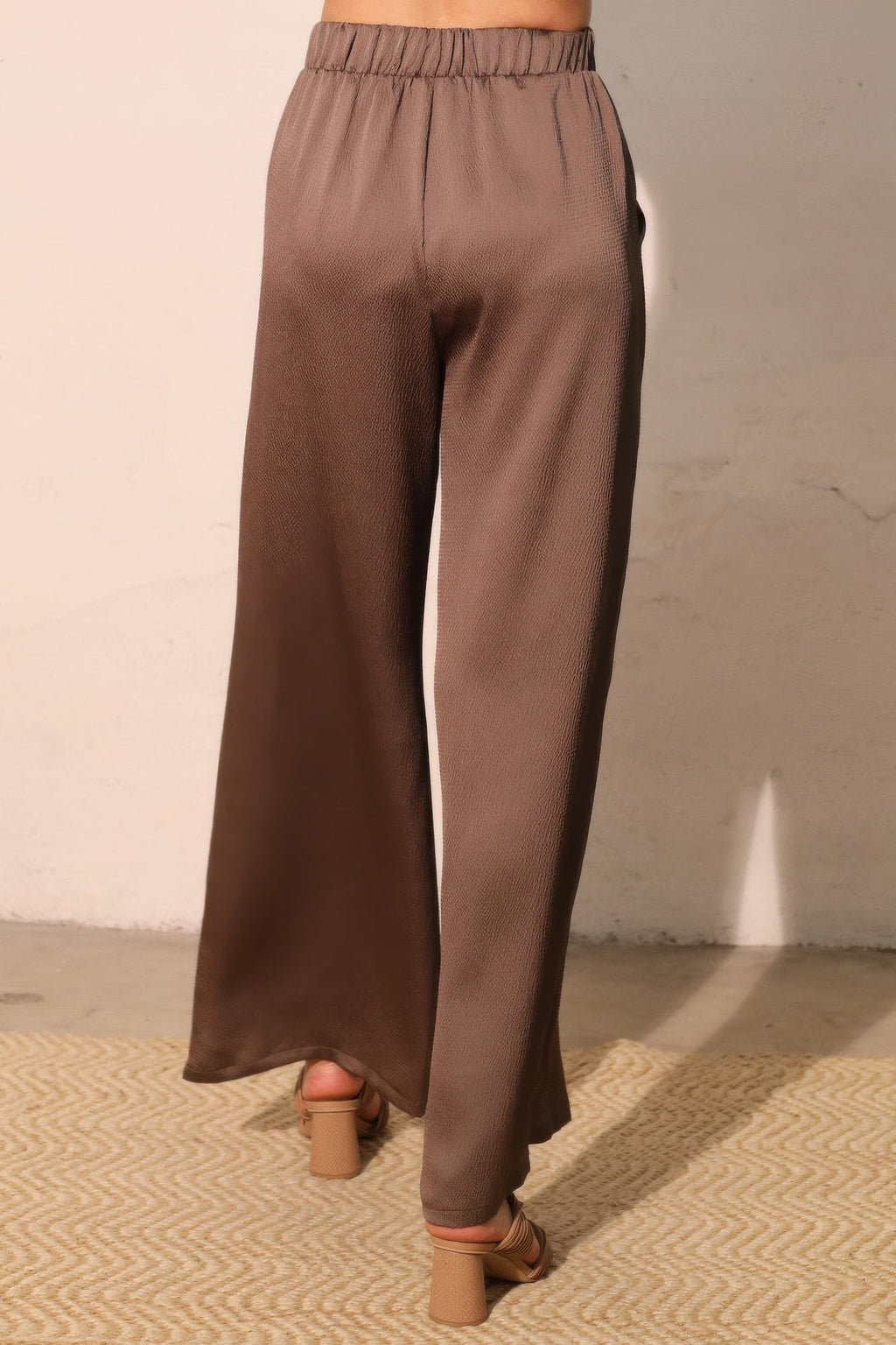 Hammered Satin Pocket Pants