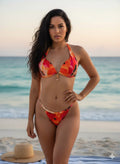 Tropical Sunset Three Piece Bikini Set