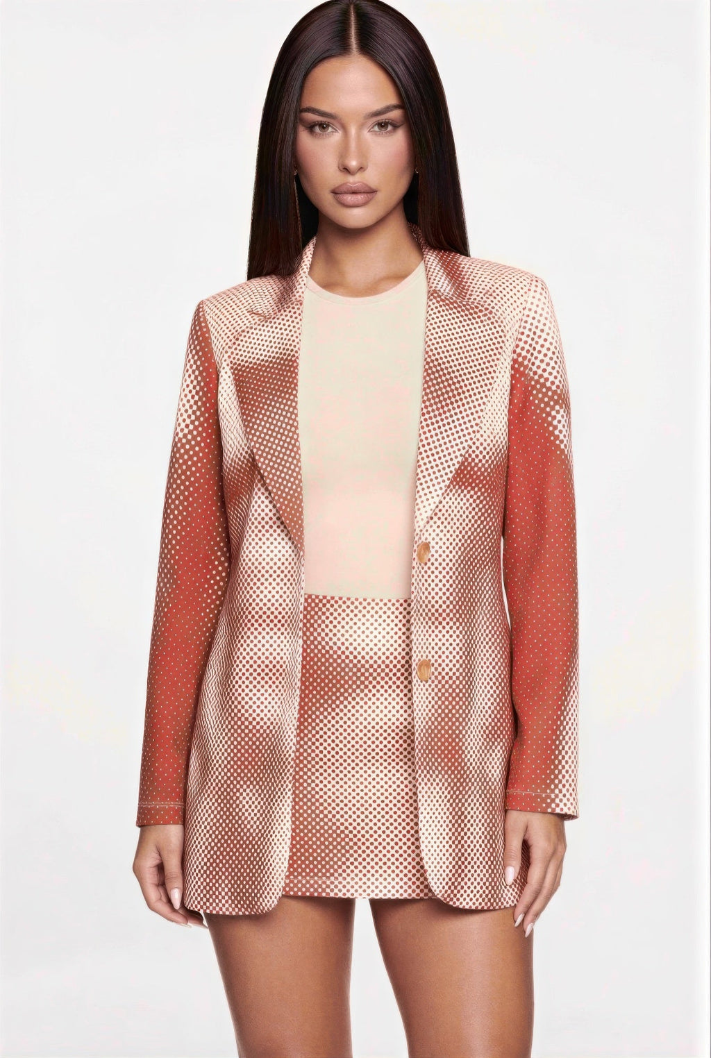 Notched Collar Mini Dress Blazer