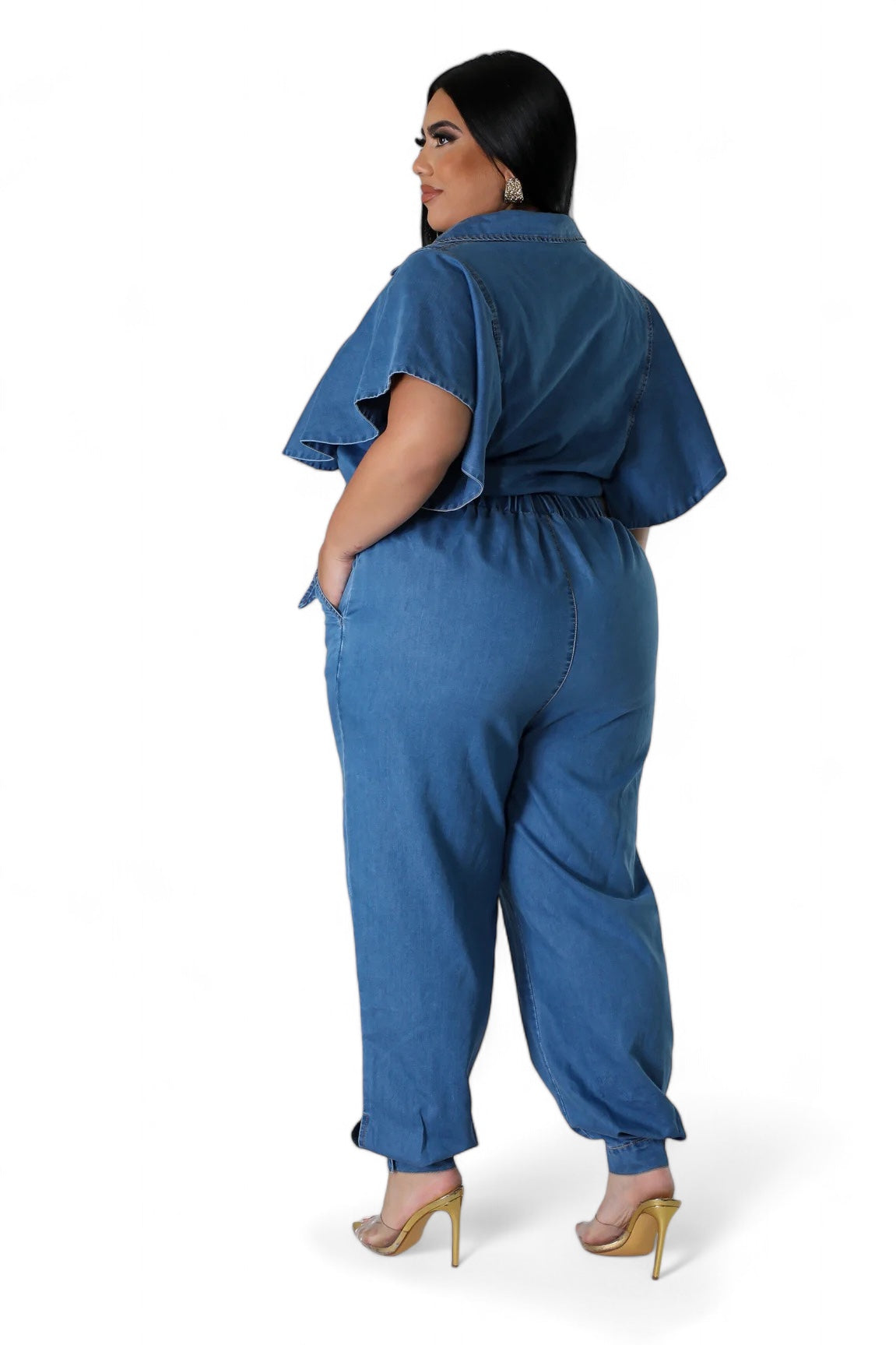 Curvy Denim Pants Set