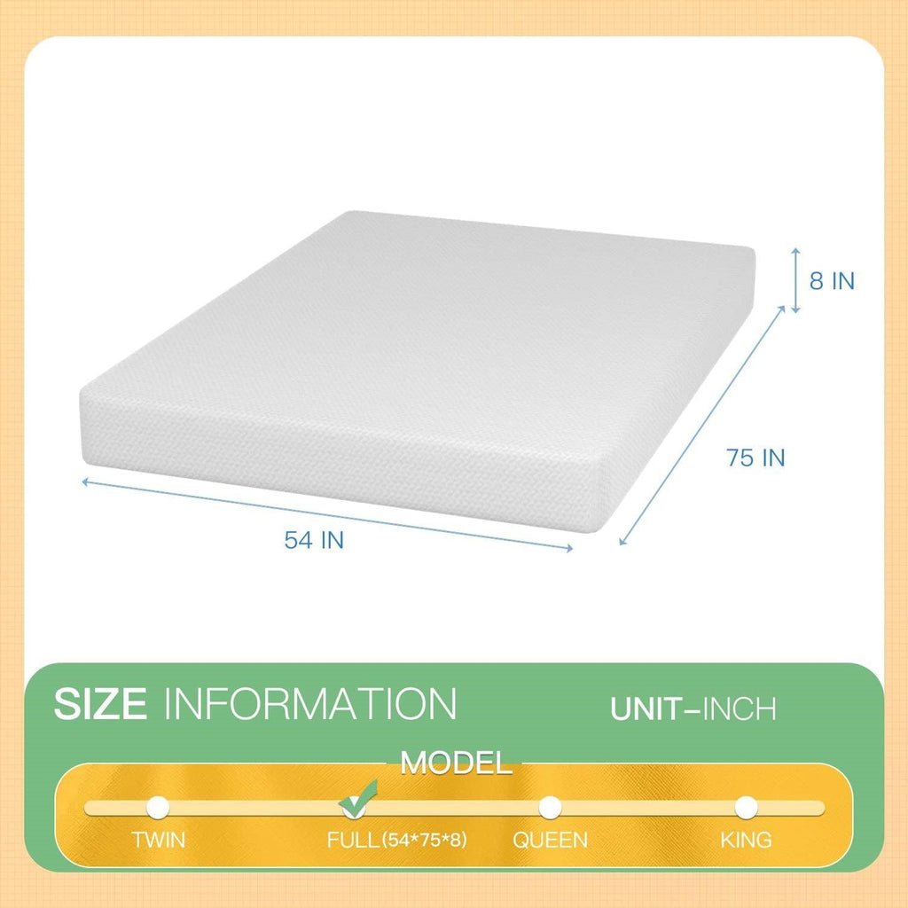 Full size 8-inch Thick Medium Firm Cool Gel Memory Foam Mattress