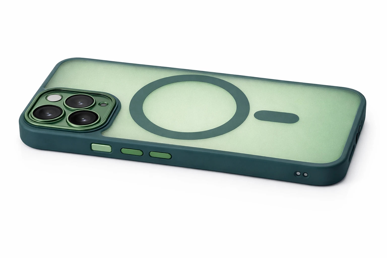 For Matte Armor Magnetic Wireless Shockproof Lens Protection Cover Matte Green