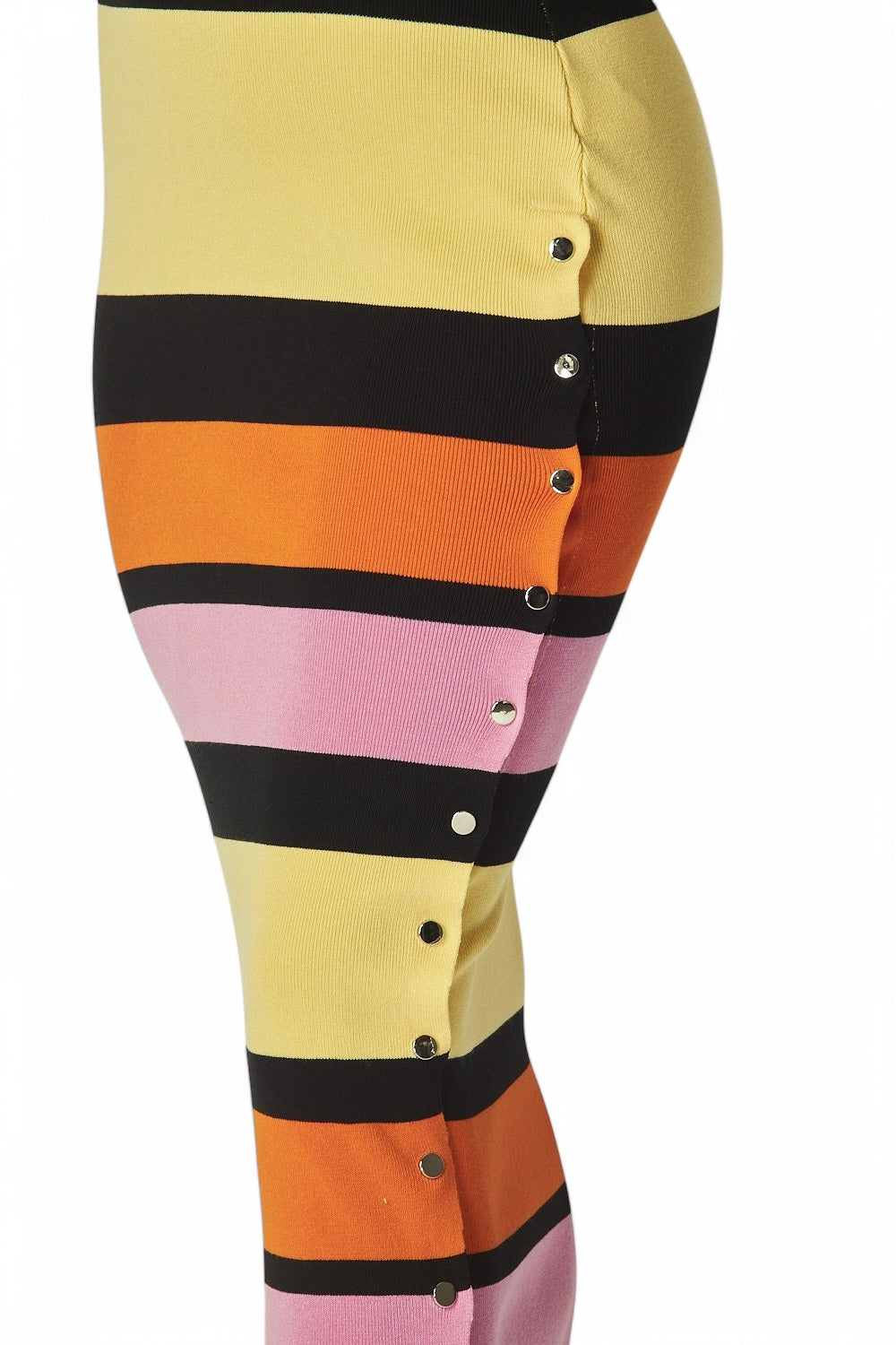 Sylvia MultiColored Strapless Striped Knit Maxi Dress - Yellow