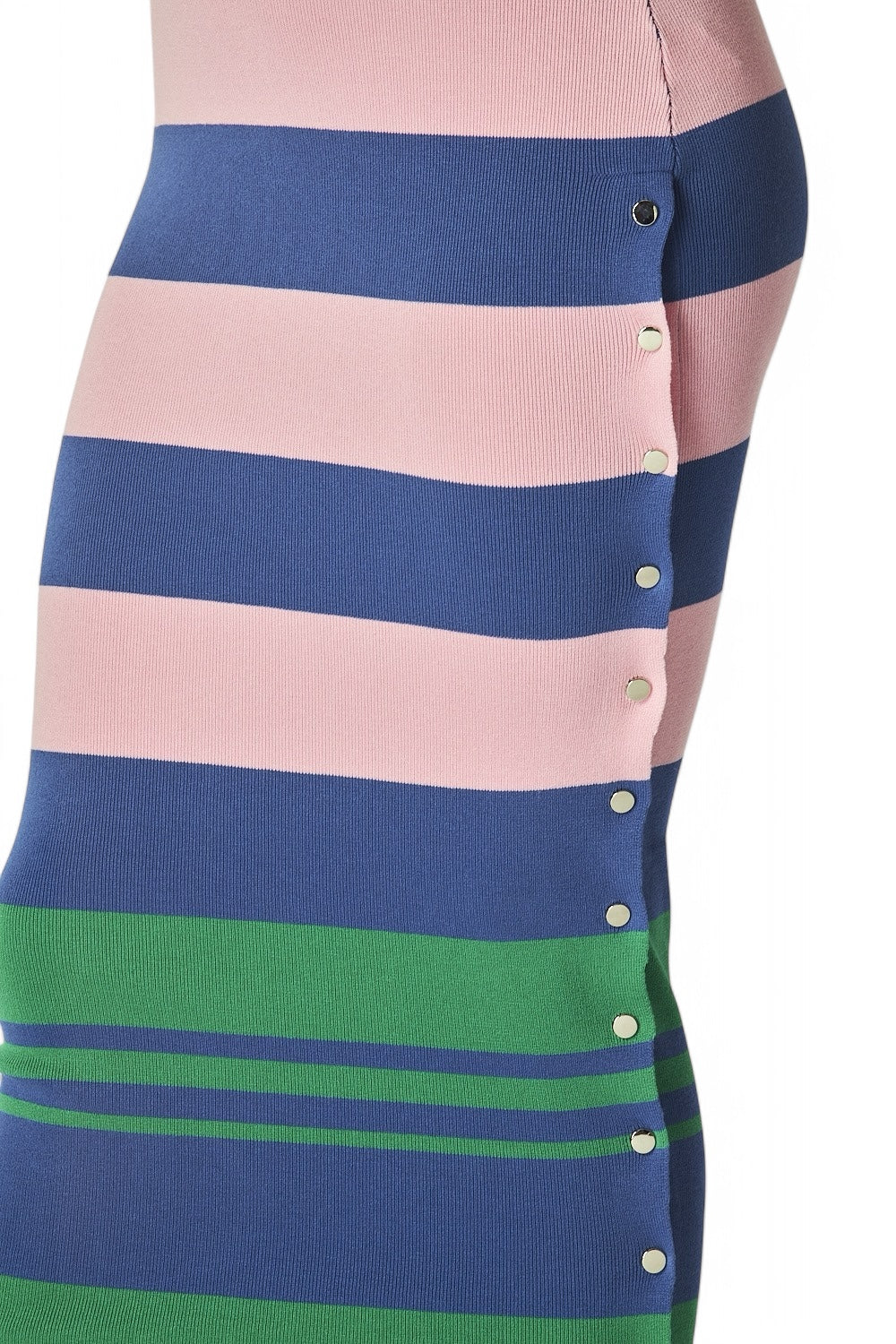 Brandi MultiColor Stripe Strapless Knit Maxi Dress - Pink