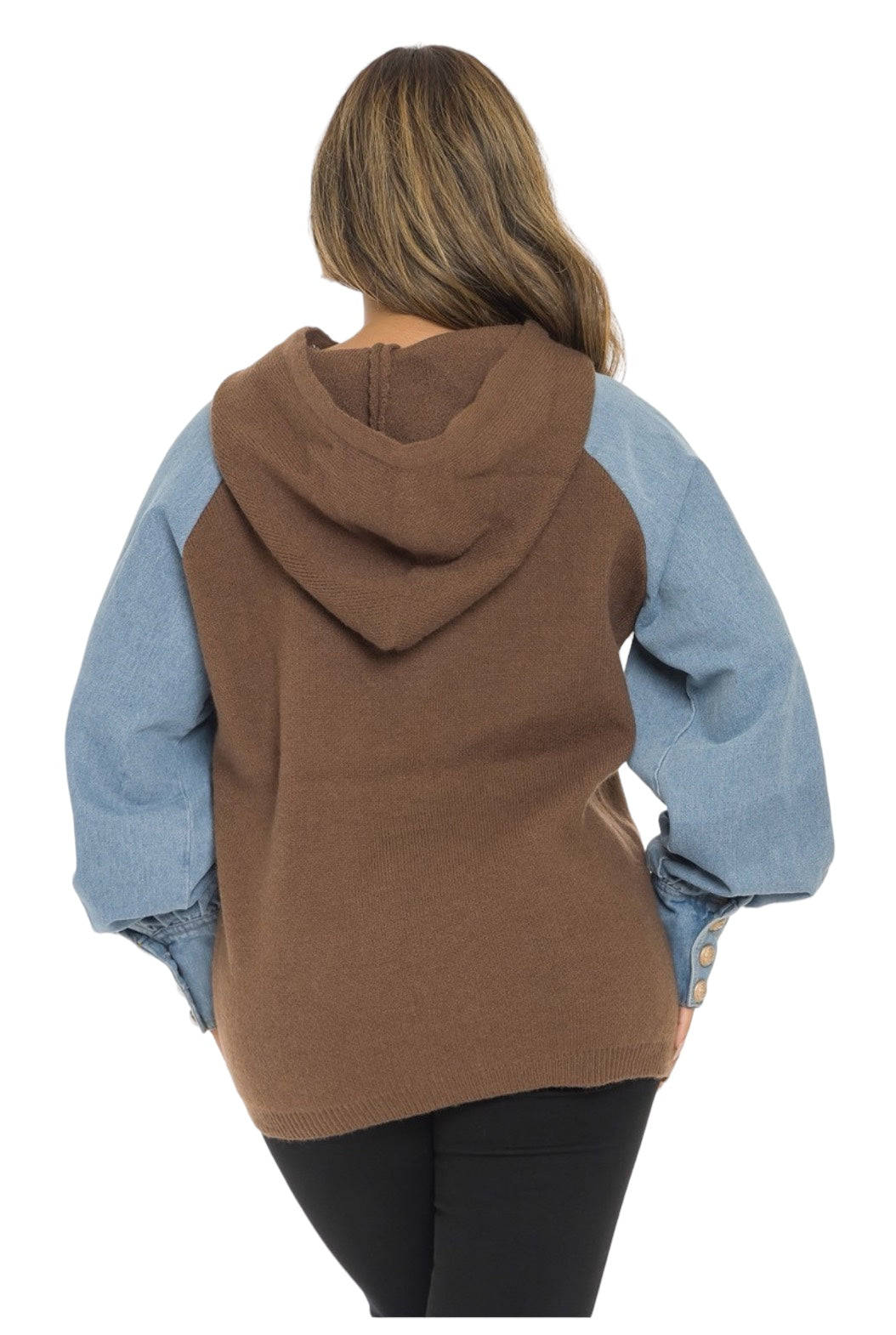 Denim Sweater Hoodie