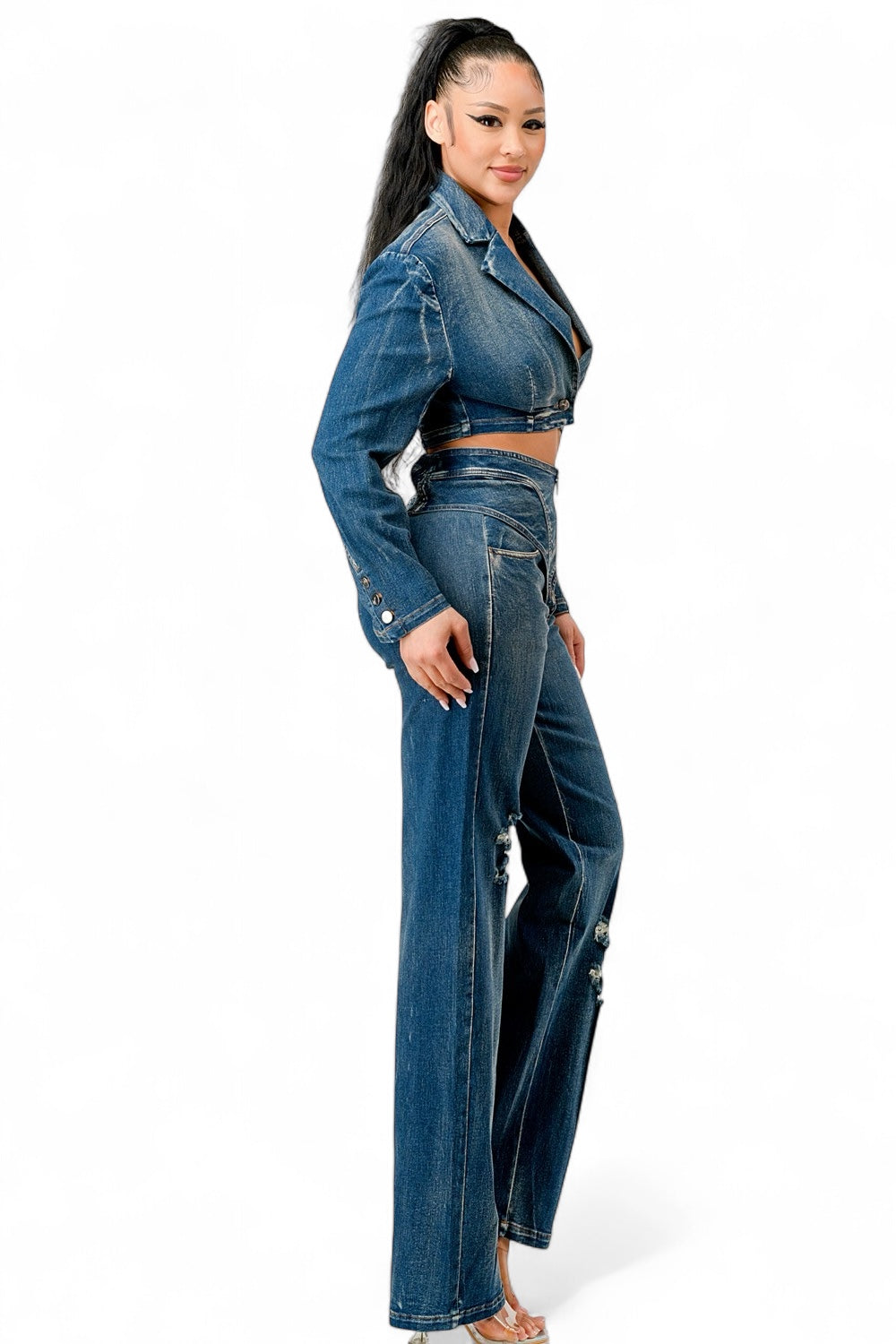 Cool Chick Denim Pant Set