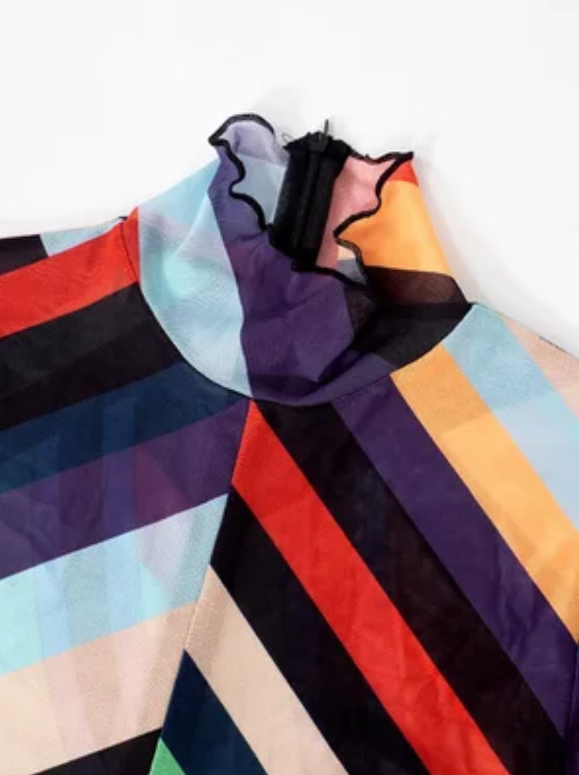 Geometric Mesh Jumpsuit