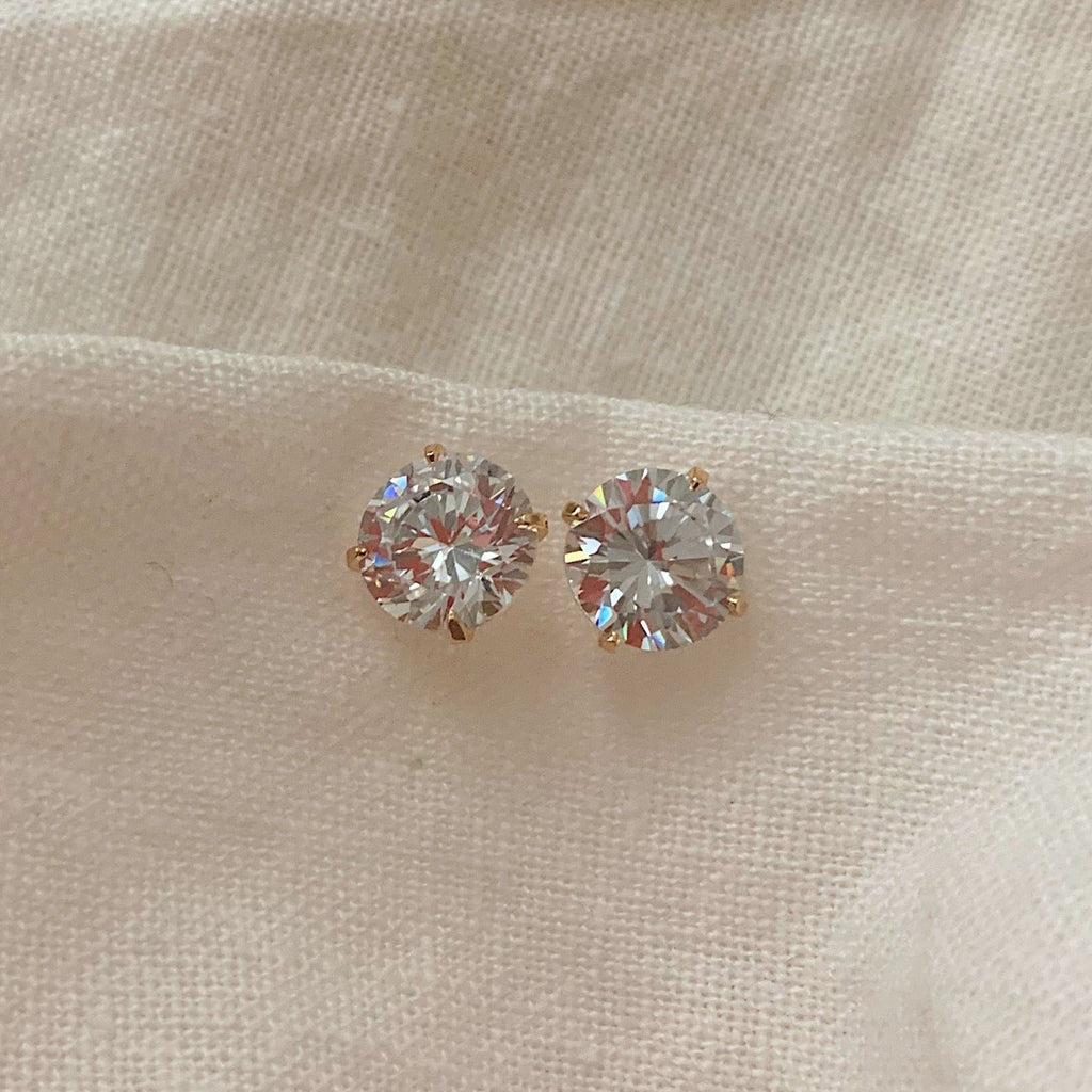 Round Cz Studs