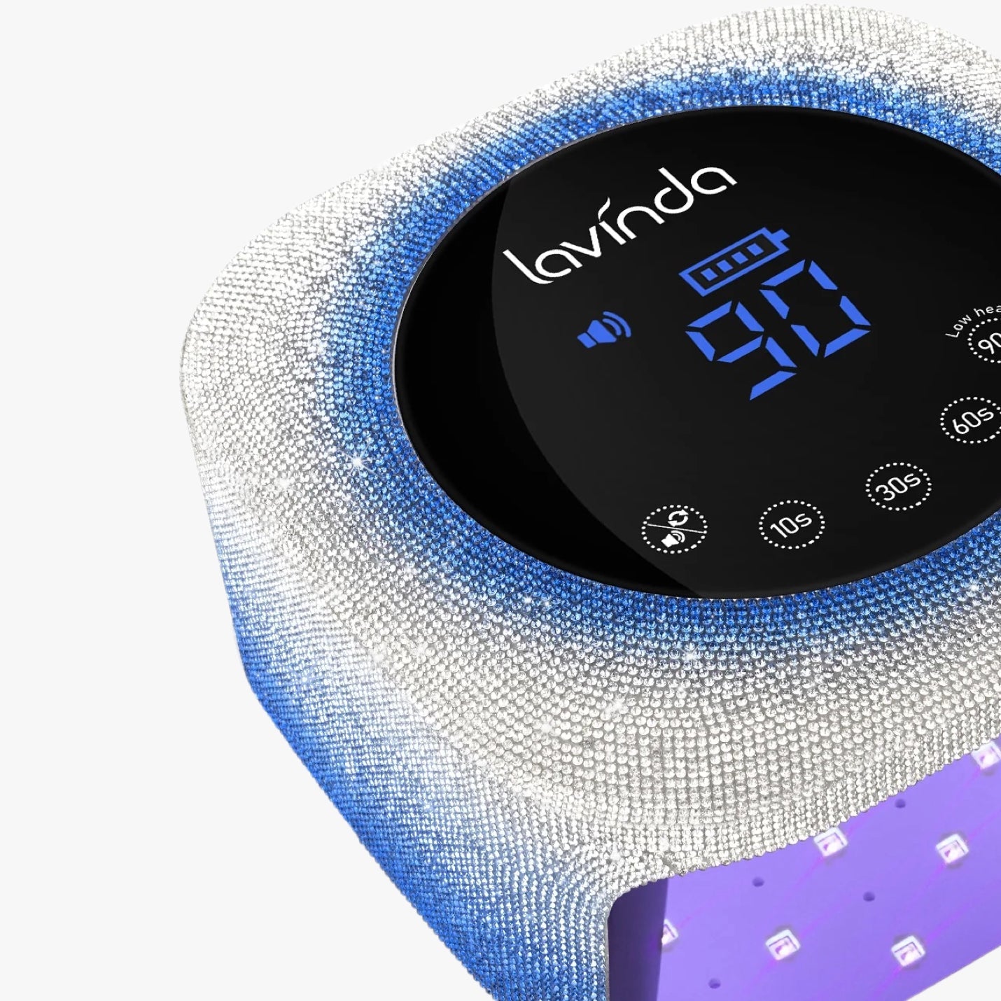 Crown™ Bling Nail Lamp - Gradient Blue - 54W Rechargeable UV/LED