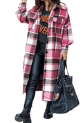 Long Plaid Flannel Shacket