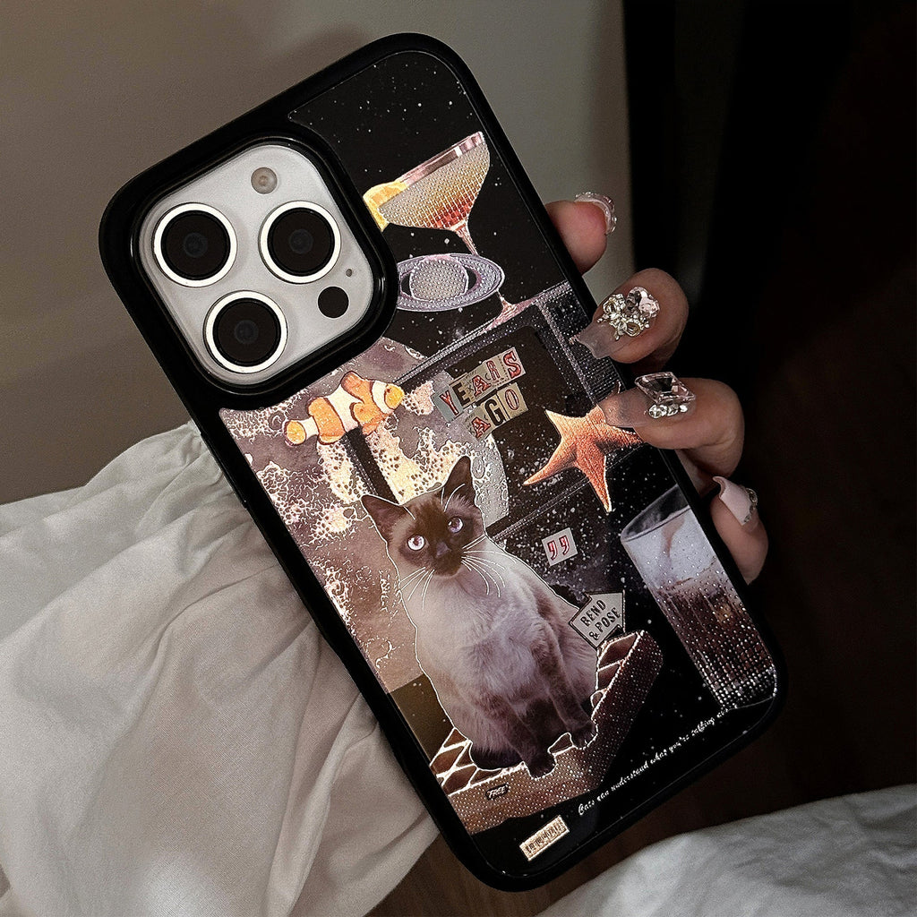 Gilt iphone16 mobile phone case Apple 17promax protective case 14 personality 12 applicable 13 advanced 15 generation hair