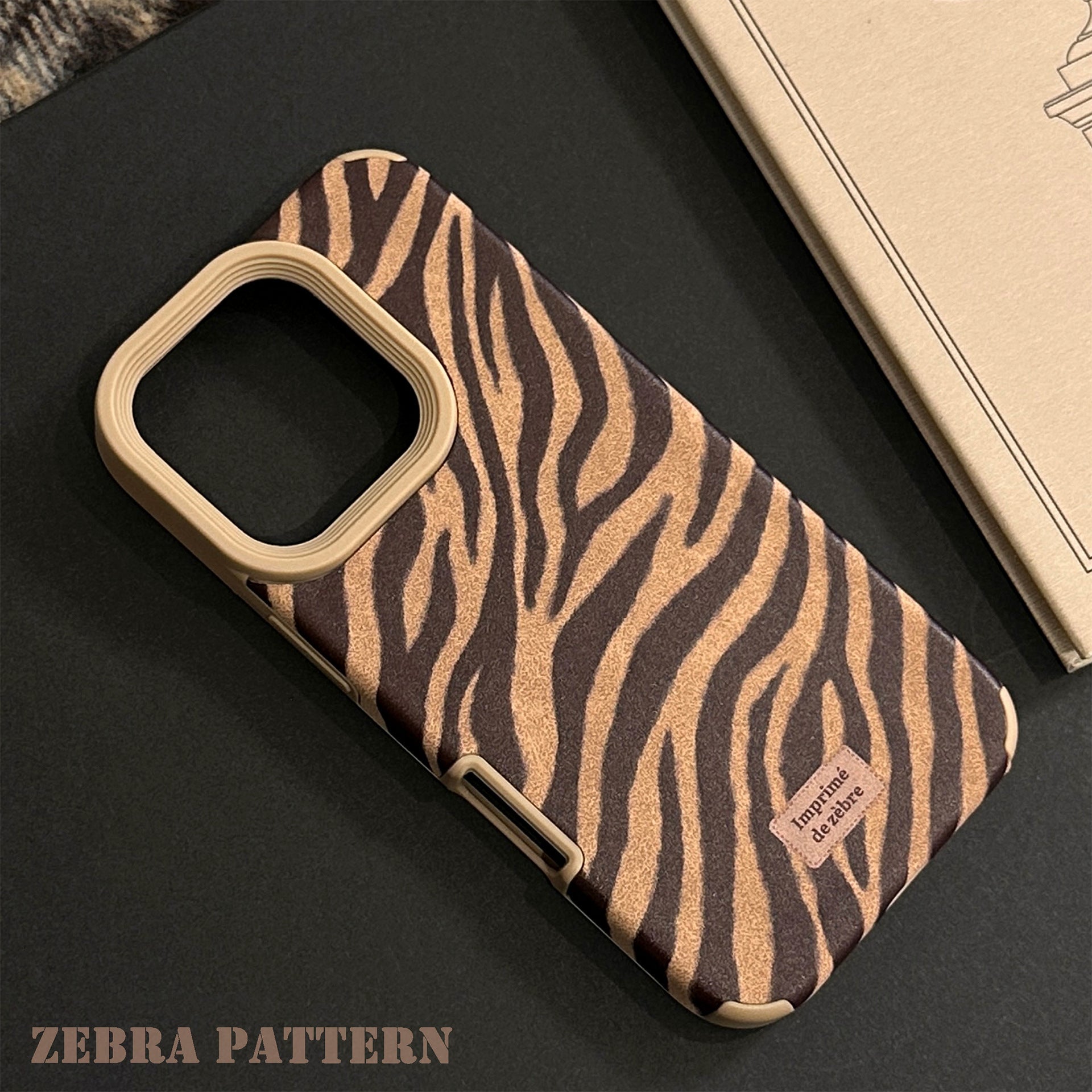 Personalized zebra pattern is suitable for iphone16 Apple 17 mobile phone case 15promax retro 14 suede 13 generation hair