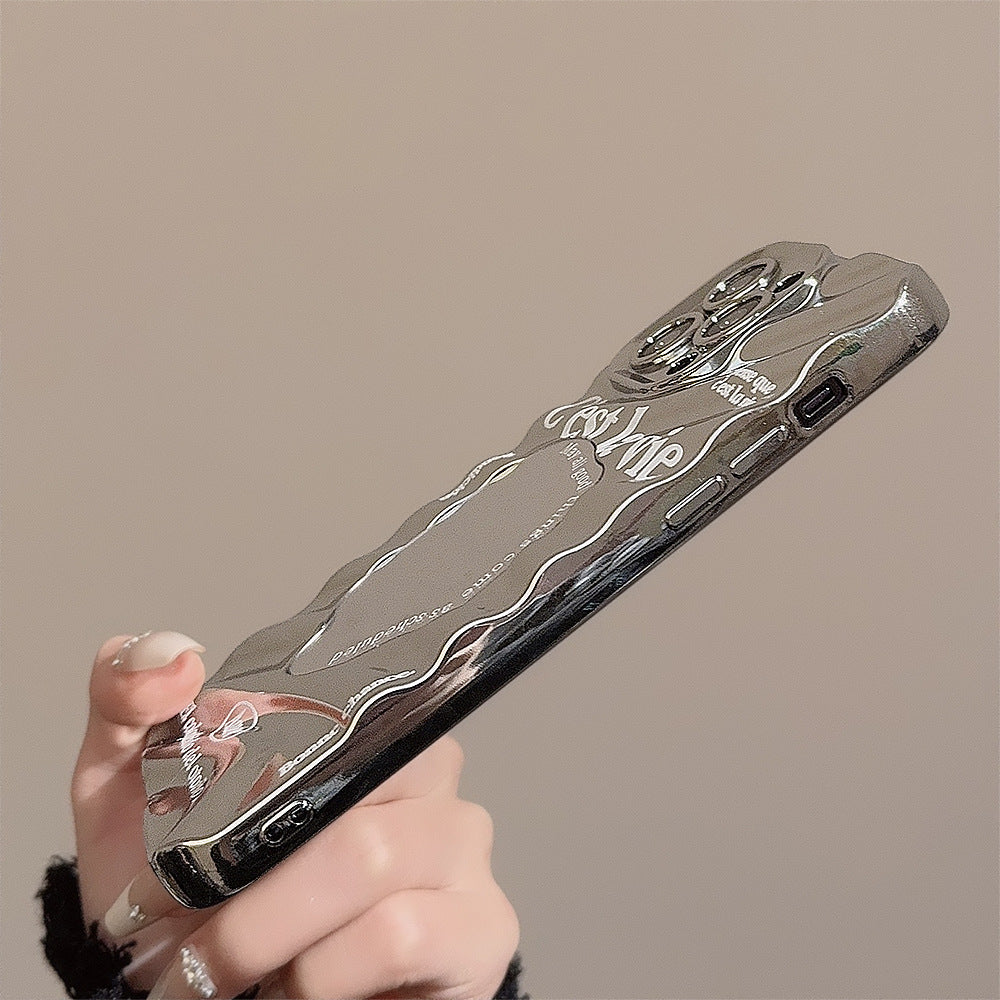 Minimalist English iPhone17promax iPhone case 14 Personality and high-end sense 11 Mirror 13 Electroplating 16 Hard