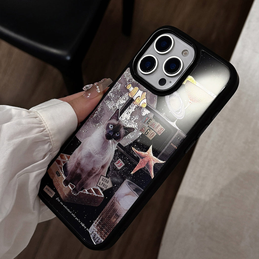 Gilt iphone16 mobile phone case Apple 17promax protective case 14 personality 12 applicable 13 advanced 15 generation hair