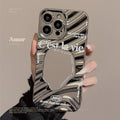 Minimalist English iPhone17promax iPhone case 14 Personality and high-end sense 11 Mirror 13 Electroplating 16 Hard