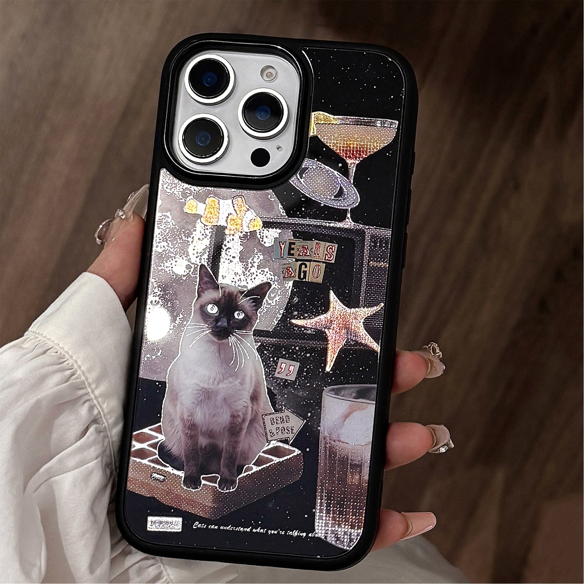 Gilt iphone16 mobile phone case Apple 17promax protective case 14 personality 12 applicable 13 advanced 15 generation hair