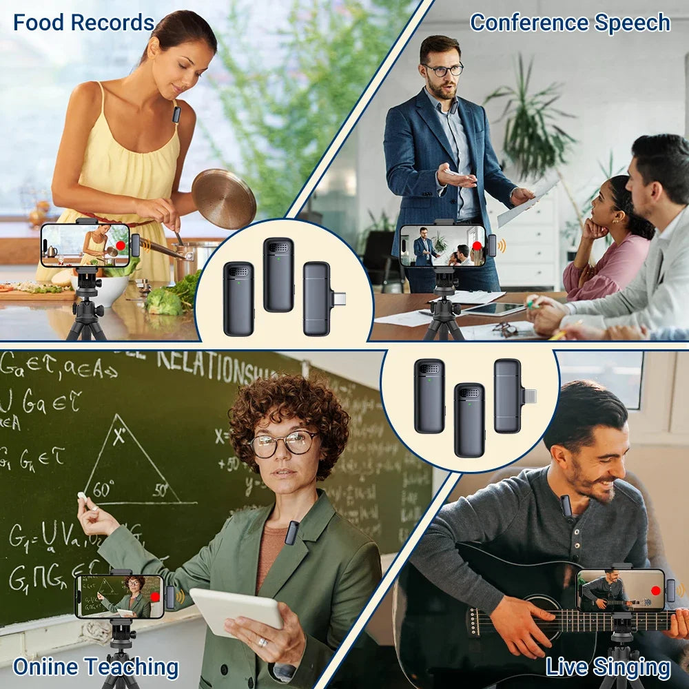 Onetify X6 2.4G Wireless Microphone with Charging Case