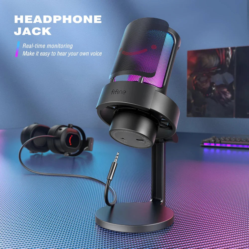 High Quality RGB One Touch Mute Gaming Microphone