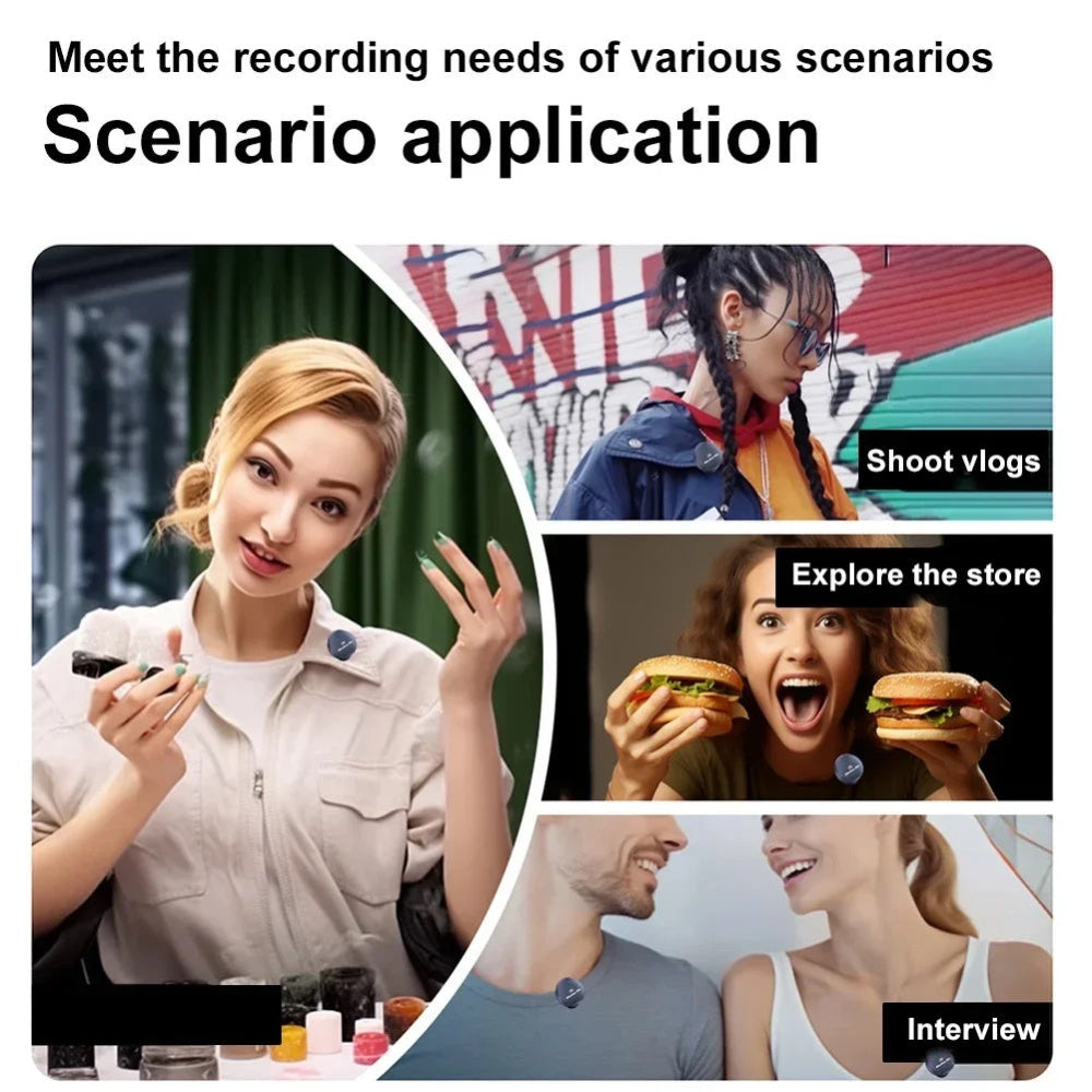 Duo Wireless Button Mag Mic with Charging Case