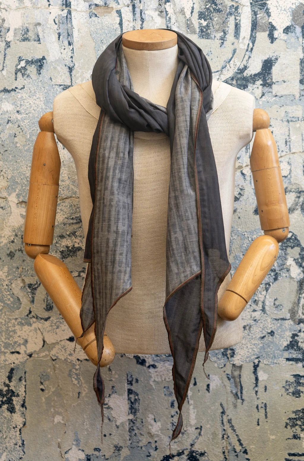 Pewter Drift Silk Scarf