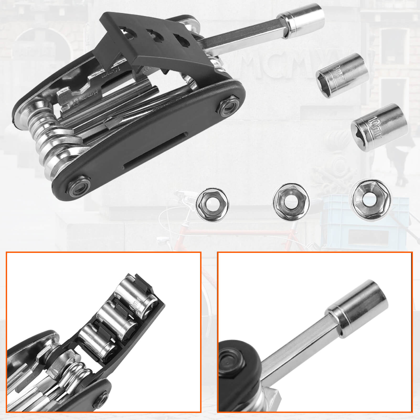 16 In 1 Multi-Function Bike Tool Kit