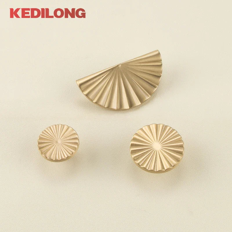 Minimalist solid brass cabinet pulls & handles