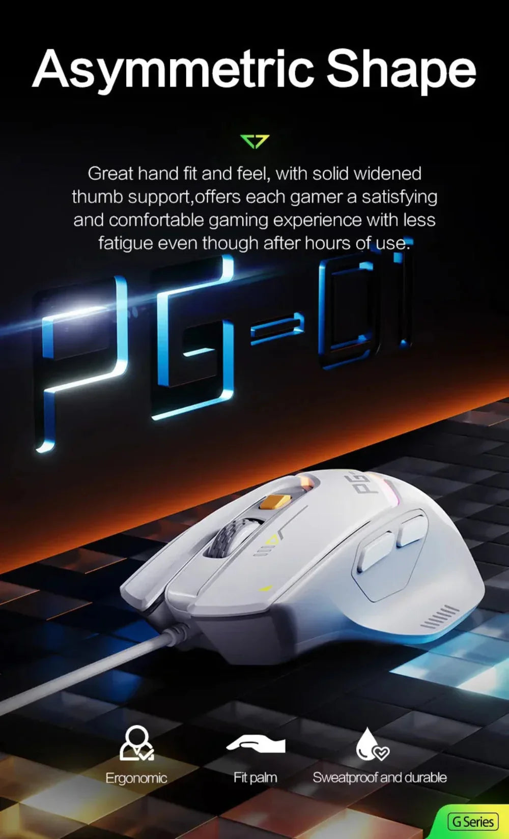 RGB Lighting Effect USB Wired Gaming Mouse