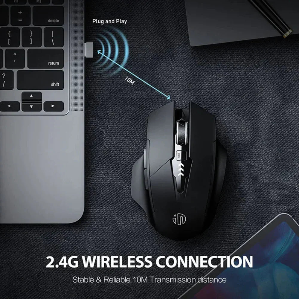 Bluetooth and 2.4Ghz Rechargeable Wireless Mouse