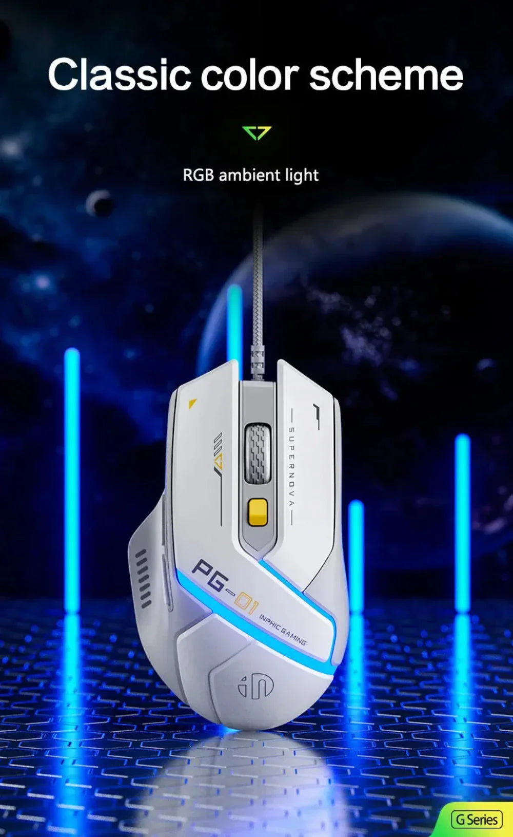 RGB Lighting Effect USB Wired Gaming Mouse