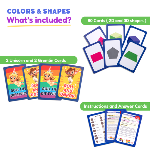 .2D & 3D Shapes & Colors Card Pack