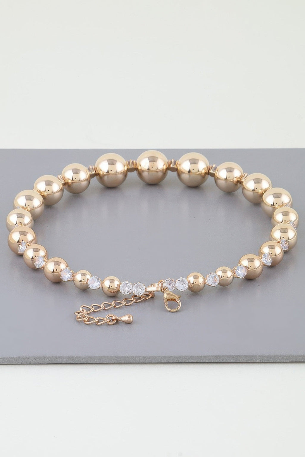 Rhinestone Beaded Choker Necklace