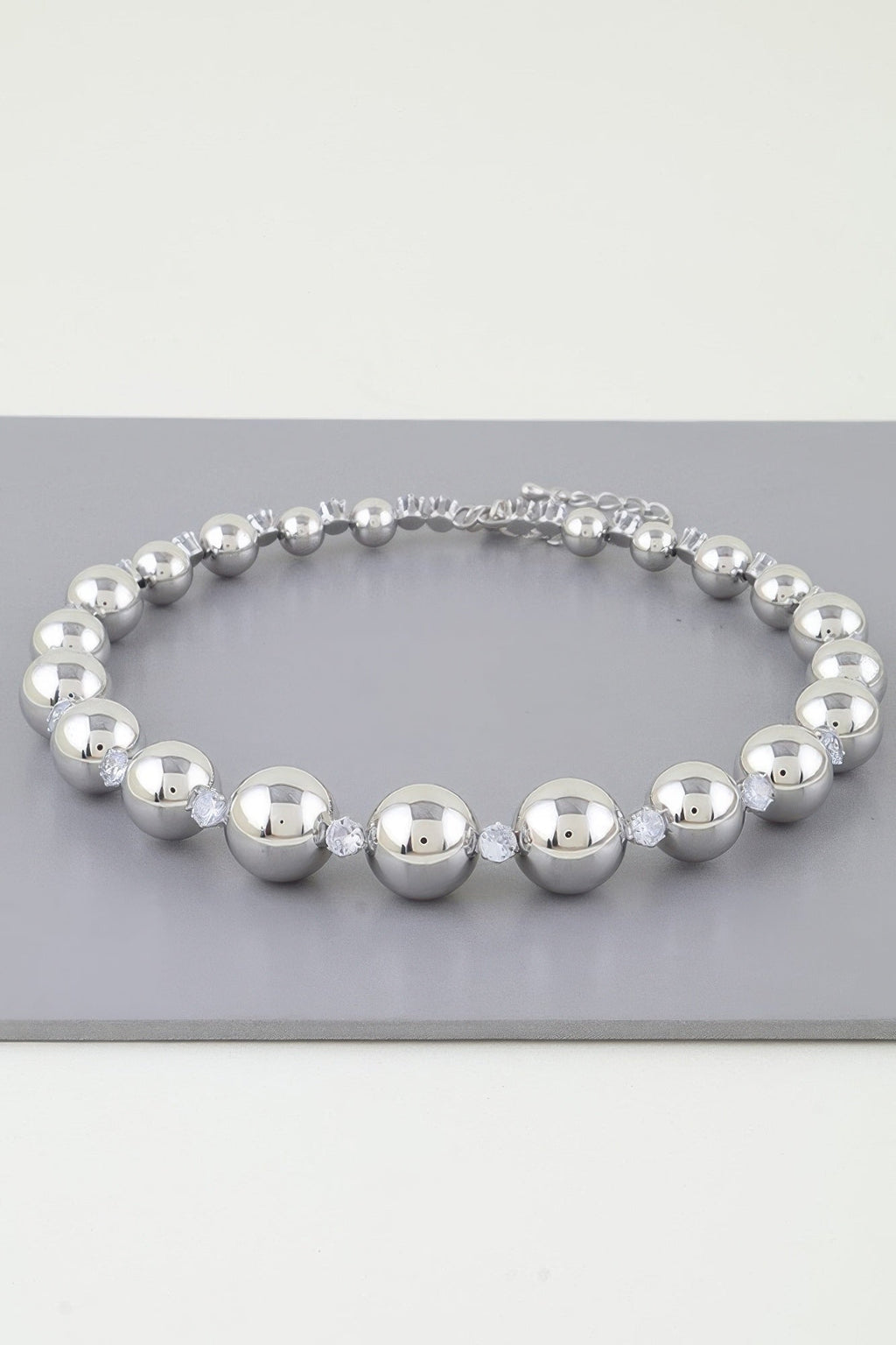 Rhinestone Beaded Choker Necklace