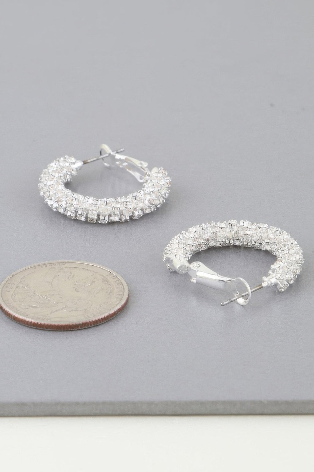 Petite Bejeweled Hoop Earrings