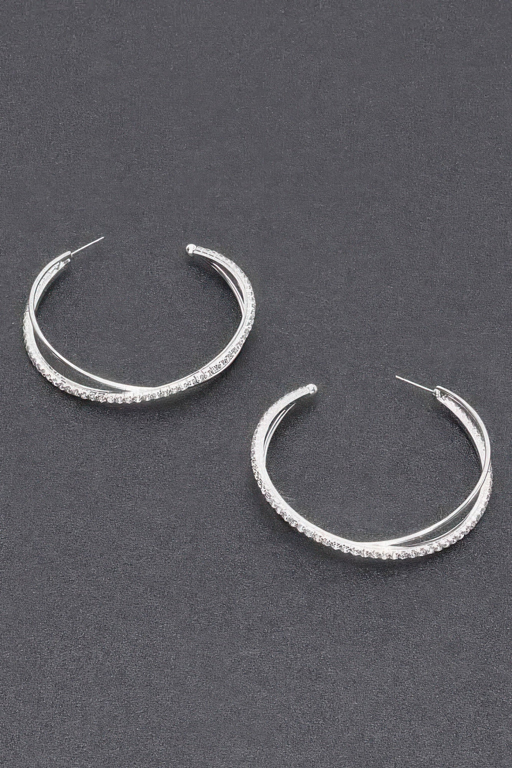 Rhinestone Hoop Earring