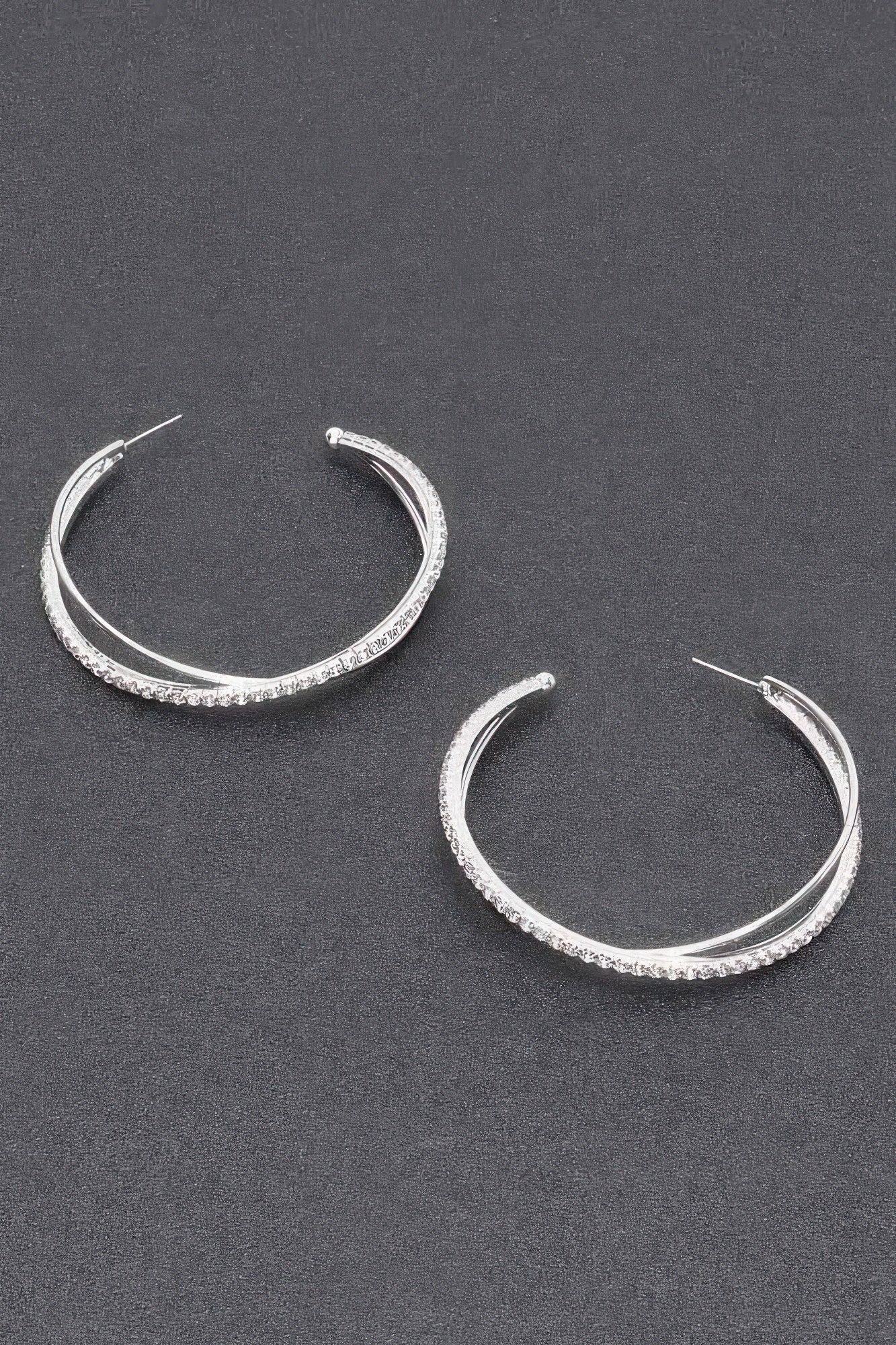 Rhinestone Hoop Earring