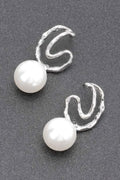 Faux Pearl Metal Earring
