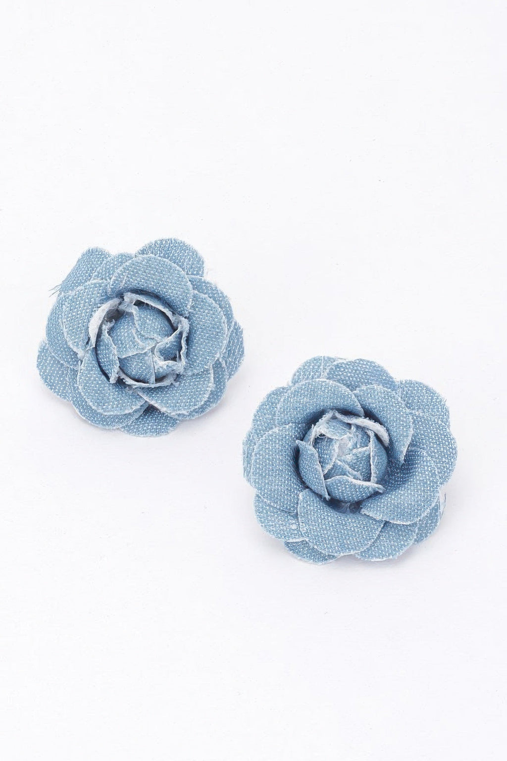 Denim Flower Earring