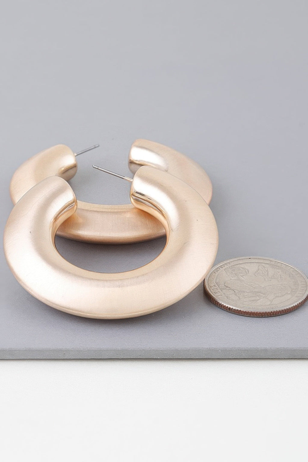 Matte Modern Hoop Earrings