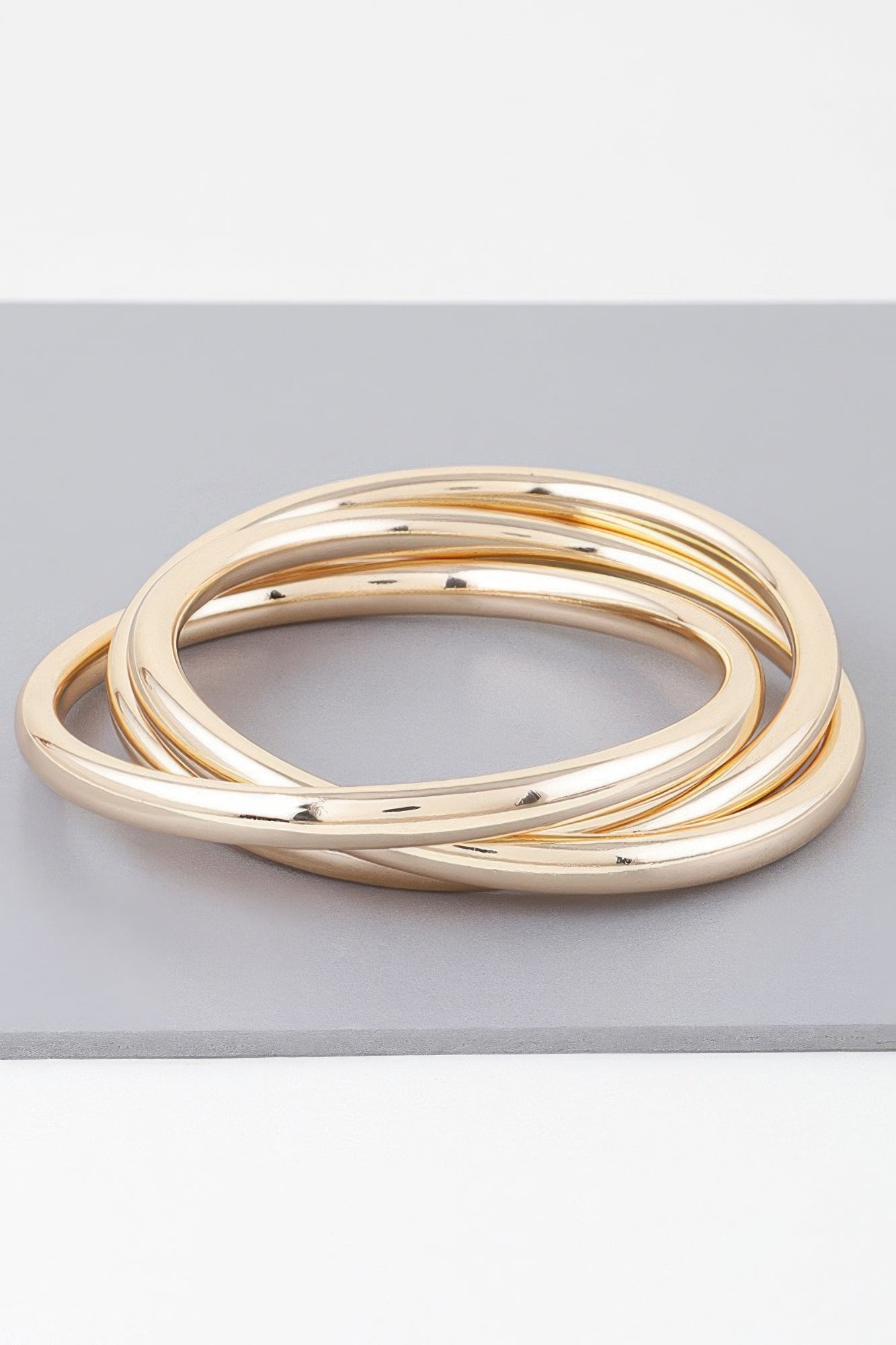 Triple Shiny Bangle Bracelet