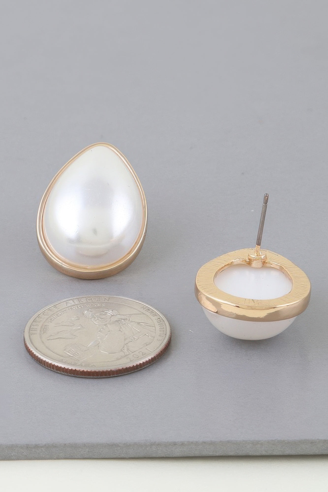 Modest Pearl Teardrop Earrings