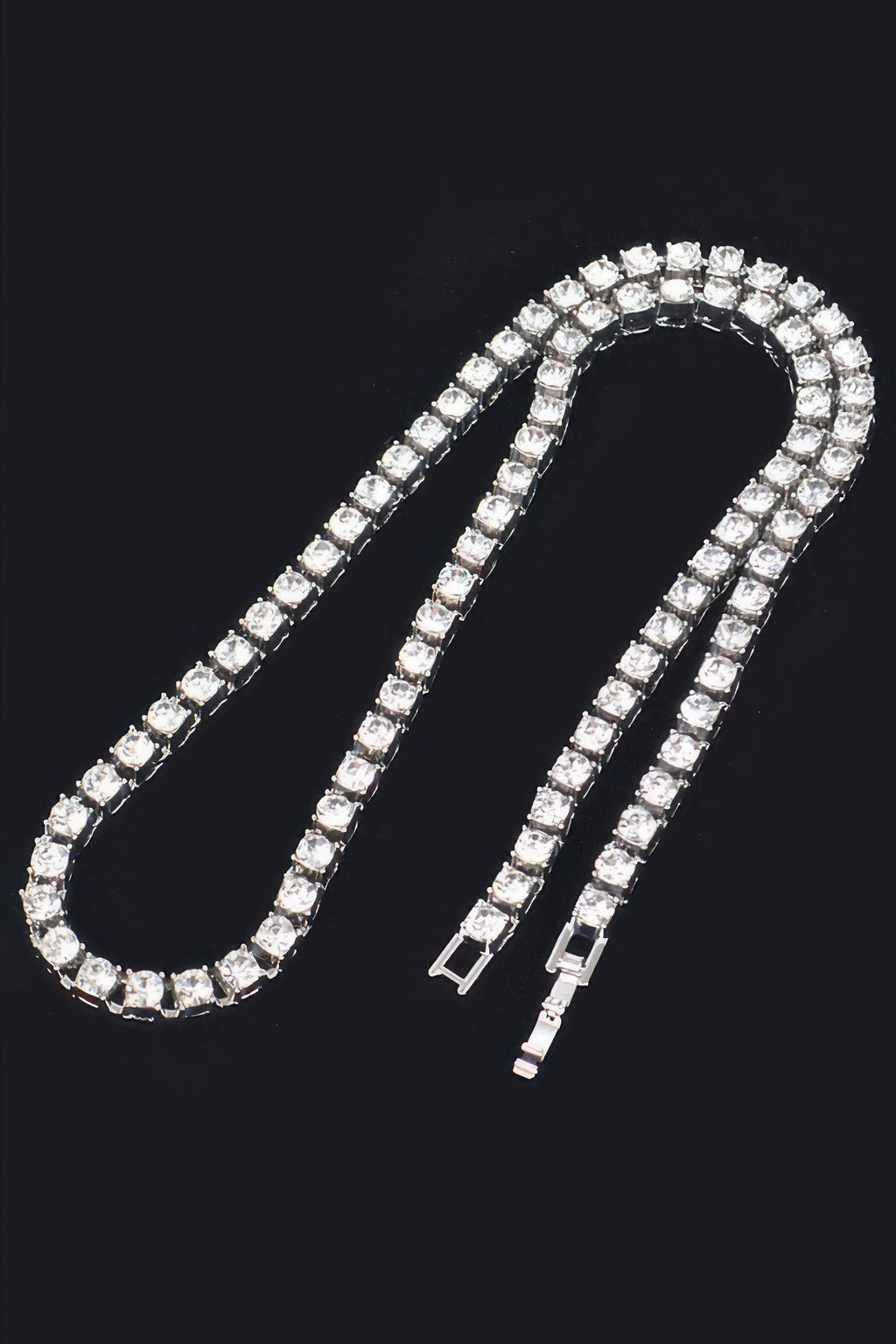 Rhinestone Chain Layered Necklace Chain