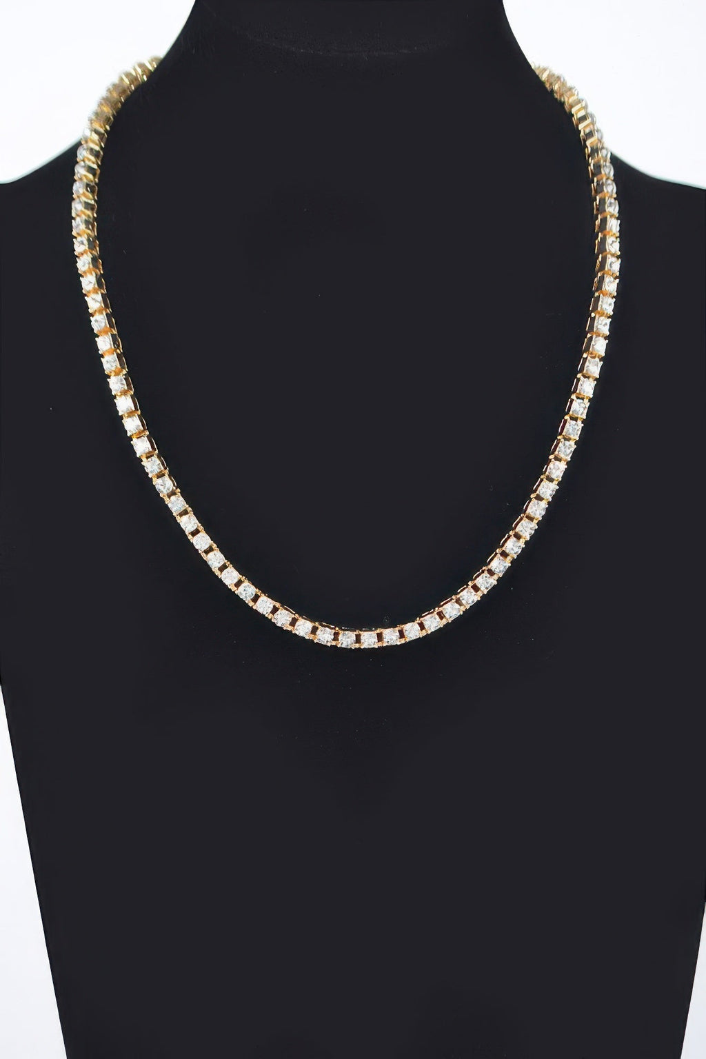 Rhinestone Chain Layered Necklace Chain