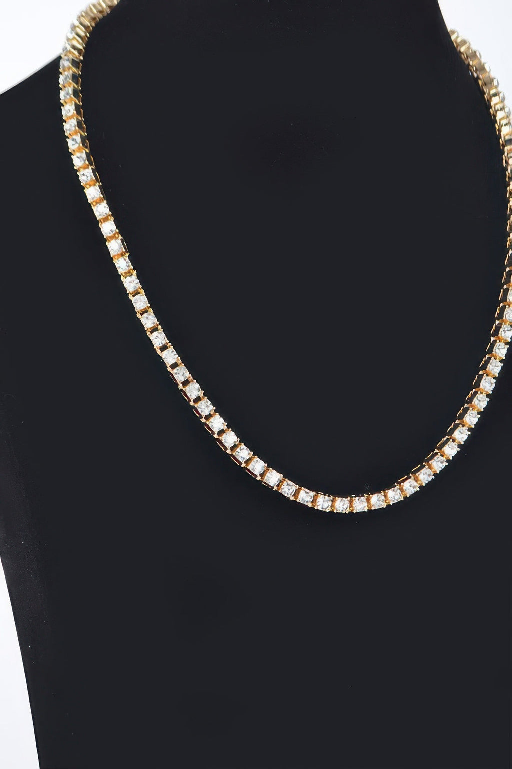 Rhinestone Chain Layered Necklace Chain