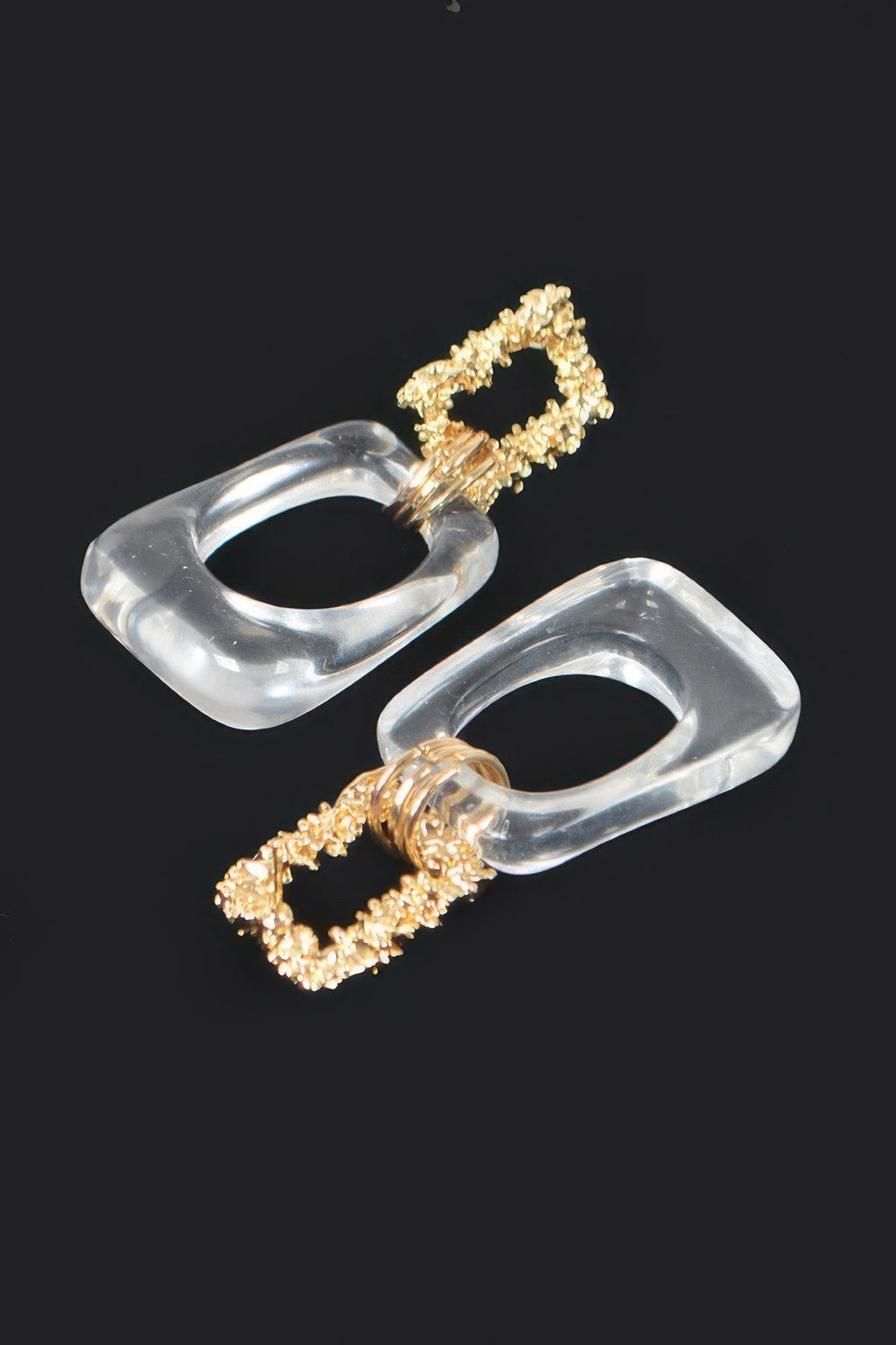 Vintage Metal Clear Earring