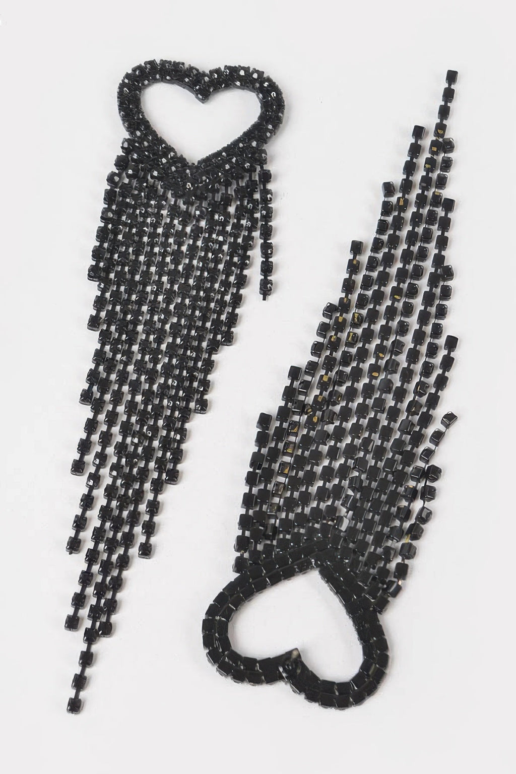 Rhinestone Heart Fringe Earring