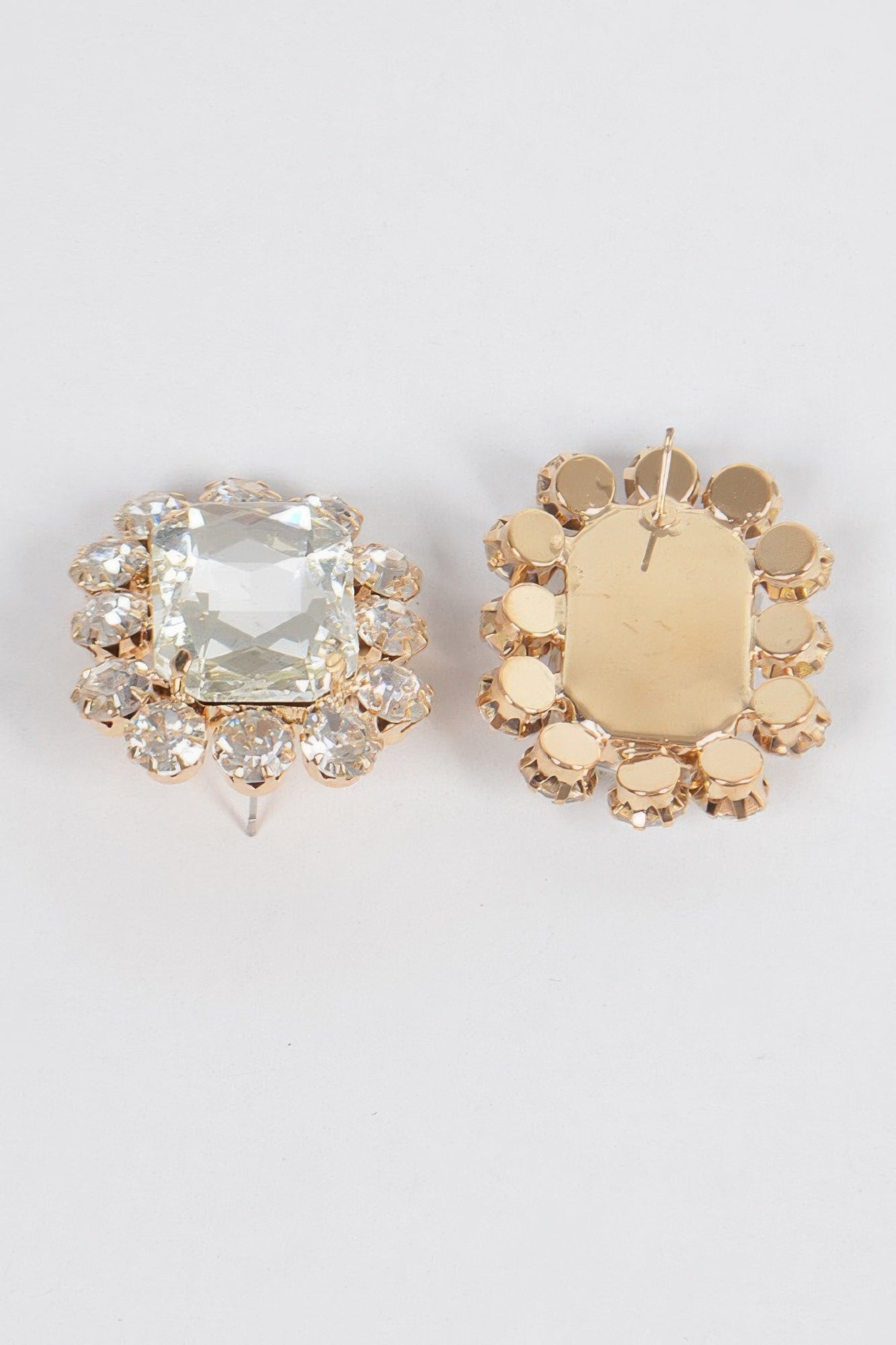 Big Stone Stud Earrings